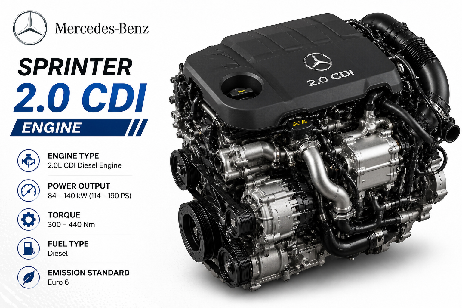 Mercedes-Benz Sprinter 2.0 CDI Engine